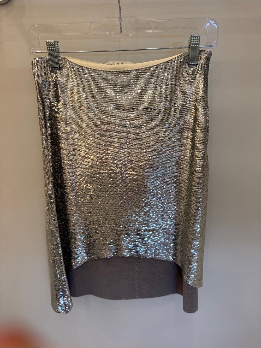 IRO sequin Metallic Silver Women’s Skirt